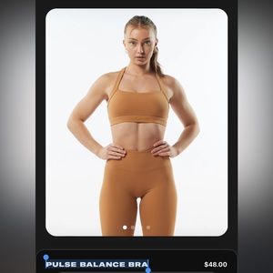 Alphalete pulse balance bra- in copper